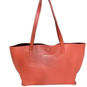 UNDER ONE SKY Pink Vegan Leather Tote with Attached Wallet Large Roomy